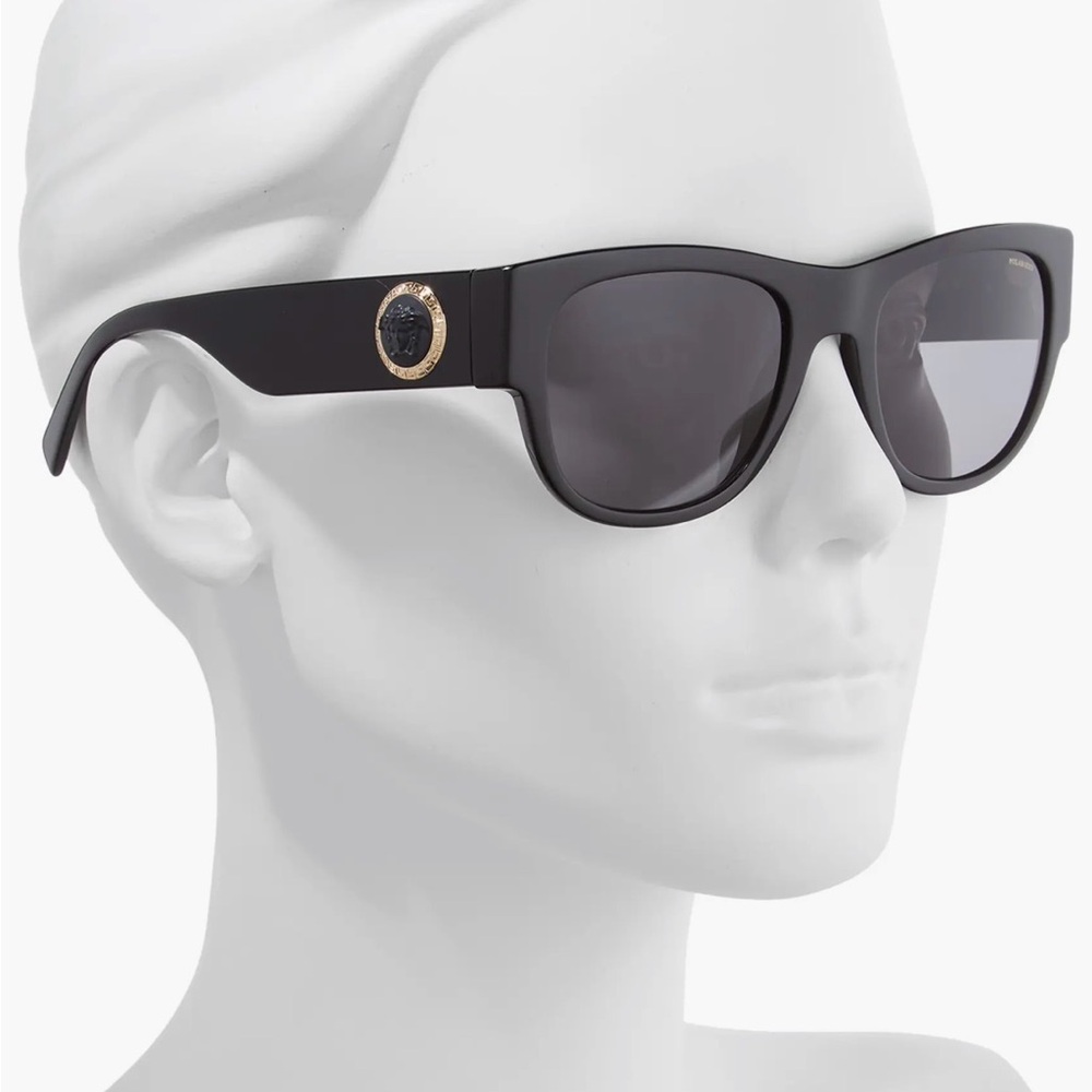 55MM Versace Square Polarized Sunglasses